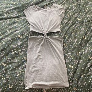 Grey dress with cut outs